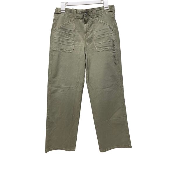 American Eagle Stovepipe stretch wide leg jeans ash green size 4 NWT - Picture 1 of 7